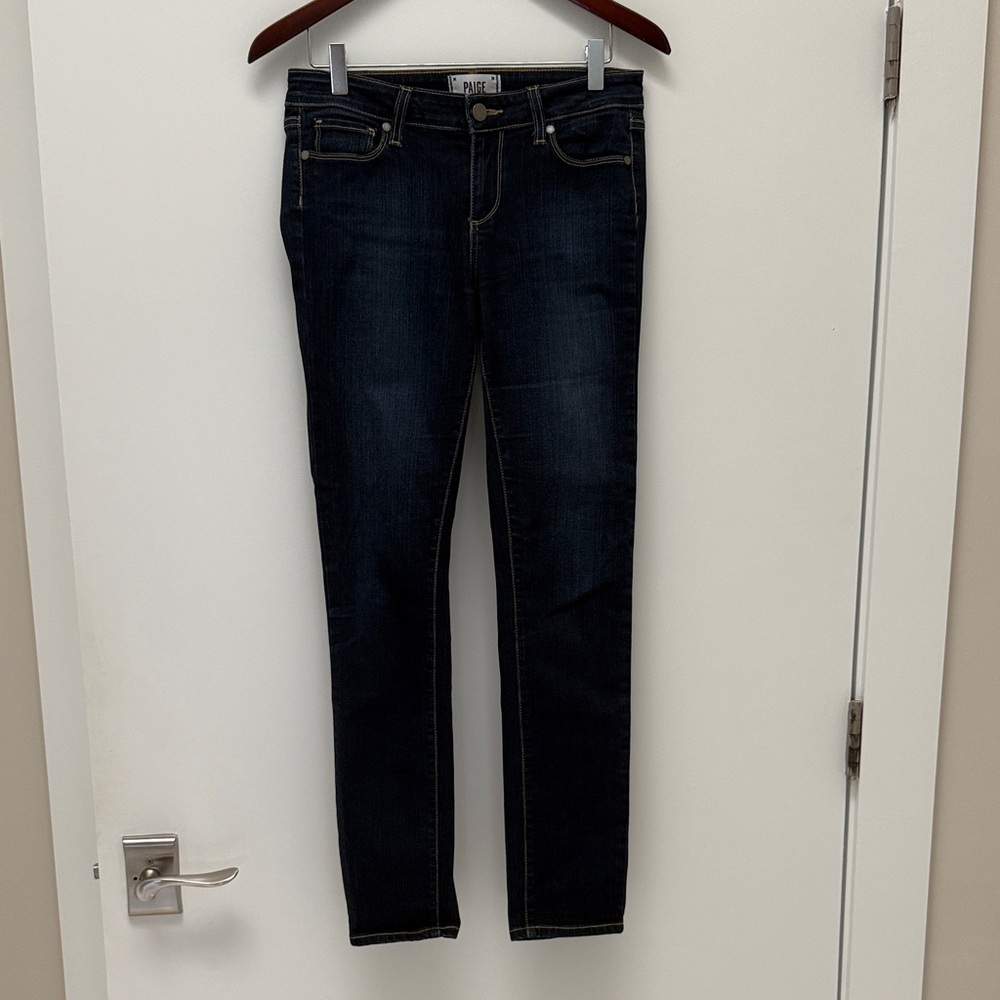 PAIGE Dark Indigo Women's Skyline Skinny Jeans 28